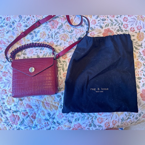 rag & bone Rouge Croco Micro Atlas Crossbody bag - Picture 2 of 10